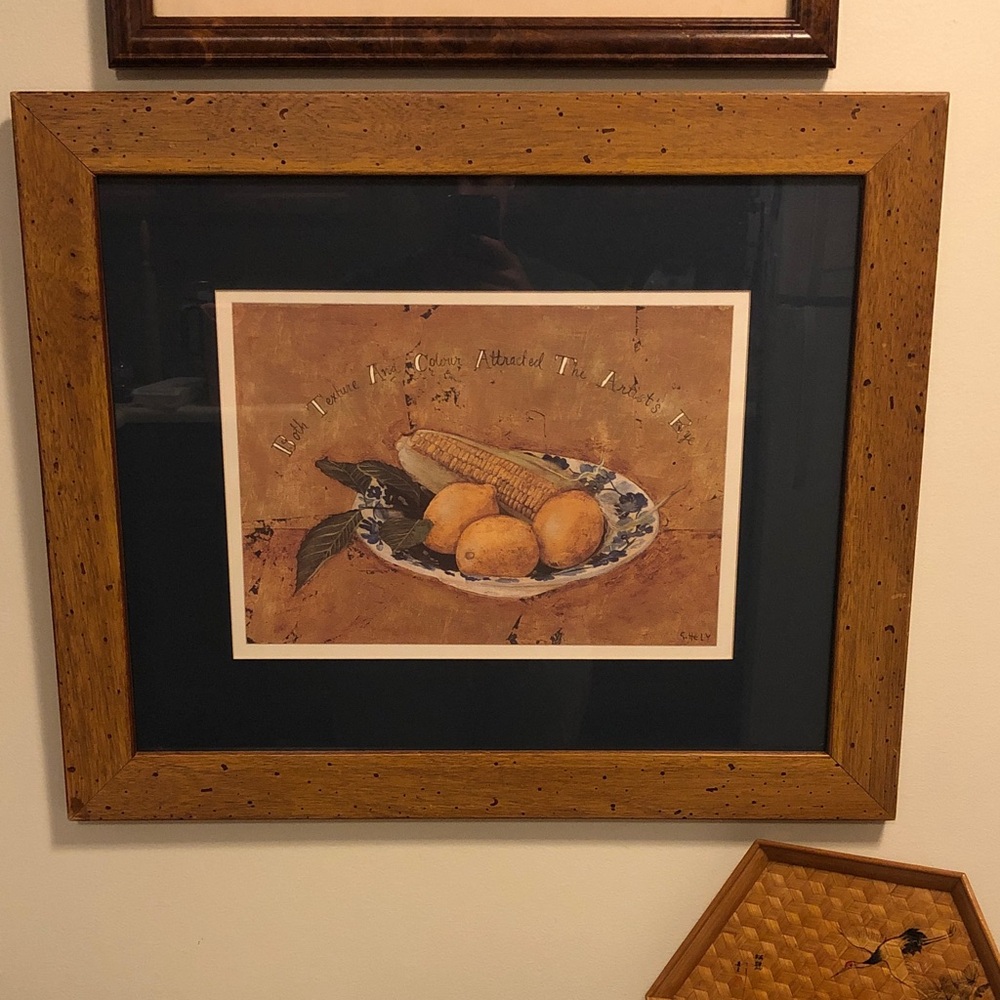 Framed Still Life Lemon Print